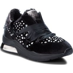 Sneakersy LIU JO - Karlie 03 B68031 TX026 Black 22222. Czarne półbuty damskie marki Liu Jo, na co dzień, bez wzorów, ze skóry ekologicznej, bez obcasa, na koturnie, bez zapięcia. W wyprzedaży za 419,00 zł.