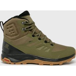 Salomon - Buty Outblast TS CSWP. Zielone buty trekkingowe męskie Salomon, z gumy, na sznurówki, outdoorowe. W wyprzedaży za 479,90 zł.