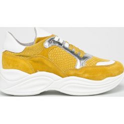 Tamaris - Buty. Żółte buty sportowe damskie Tamaris, bez wzorów, ze skóry, sportowe. W wyprzedaży za 199,90 zł.