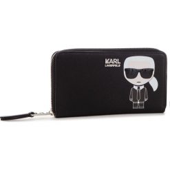 Duży Portfel Damski KARL LAGERFELD - 86KW3232 Black. Czarne portfele damskie marki KARL LAGERFELD, bez wzorów, ze skóry. Za 569,00 zł.