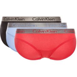 Calvin Klein 3-pack Spodenki Czarny Niebieski Czerwony. Czerwone figi damskie Calvin Klein, xs, bez wzorów, z elastanu. Za 188,95 zł.