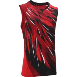 T-Shirt badminton 990 męski. Czerwone t-shirty męskie PERFLY, xs, bez wzorów, z poliesteru, bez kołnierzyka. Za 99,99 zł.