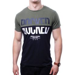 Koszulka męska t-shirt zielony Recea. Zielone koszulki męskie Recea, xl, z nadrukiem, z bawełny, klasyczne, bez kołnierzyka, bez rękawów. W wyprzedaży za 26,99 zł.