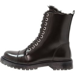Botki damskie lity: Bronx Botki sznurowane black/silver