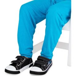 Trampki dziecięce Underline 26B1559 Czarne. Czarne trampki chłopięce Underline, bez wzorów, ze skóry, na rzepy. Za 36,00 zł.