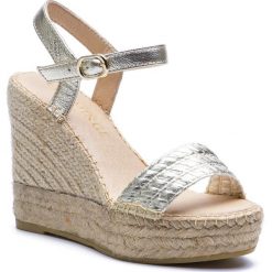 Espadryle EVA MINGE - EM-14-05-000105 611. Żółte espadryle damskie Eva Minge, bez wzorów, ze skóry ekologicznej, bez obcasa, na obcasie. W wyprzedaży za 279,00 zł.
