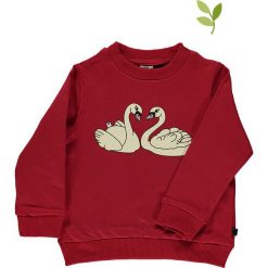 Bluza w kolorze czerwonym. Czerwone bluzy niemowlęce Småfolk, z nadrukiem, z bawełny, bez rękawów, bez kaptura. W wyprzedaży za 95,95 zł.