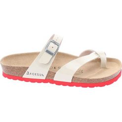 Buty damskie: Japonki w kolorze kremowym