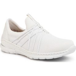 Sneakersy RIEKER - N22K1-80 Weiss. Białe półbuty damskie Rieker, z materiału. Za 249,00 zł.
