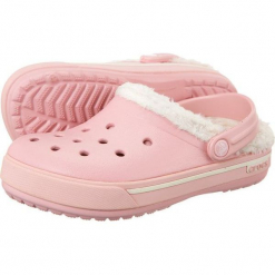 Buty dziecięce Crocband 2.5 Winter Clog pink/oatmeal r. 24-26. Różowe buciki niemowlęce marki Crocs. Za 99,64 zł.