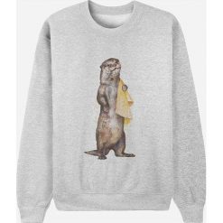 Bluza "Otter" w kolorze jasnoszarym. Szare bluzy damskie Wooop, m, bez wzorów, bez rękawów, bez kaptura. W wyprzedaży za 87,95 zł.