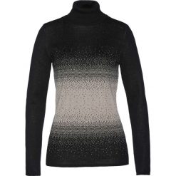 Golfy damskie: Sweter z golfem bonprix czarno-kamienisty
