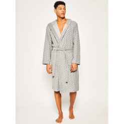 Szlafrok Boss Logo Terry Gown 50399426. Szare szlafroki męskie Boss, m, bez wzorów, z bawełny, bez rękawów, bez kaptura. Za 549,00 zł.