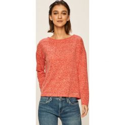 Pepe Jeans - Longsleeve Elle. Czerwone bluzki damskie Pepe Jeans, s, bez wzorów, z bawełny, z okrągłym kołnierzem. W wyprzedaży za 99,90 zł.