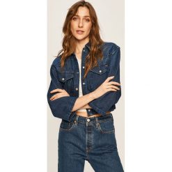 Pepe Jeans - Kurtka jeansowa Archive Carli. Niebieskie kurtki damskie Pepe Jeans, s, bez wzorów, z bawełny, krótkie. W wyprzedaży za 379,90 zł.