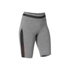 Legginsy Gym & Pilates 520 damskie. Szare legginsy sportowe damskie DOMYOS, s, bez wzorów, z elastanu, na jogę i pilates. Za 44,99 zł.