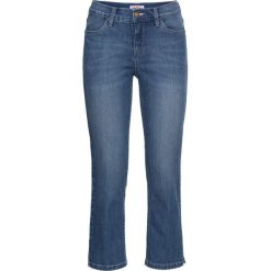 Wygodne dżinsy ze stretchem 7/8 STRAIGHT bonprix niebieski. Niebieskie jeansy damskie bonprix. Za 74,99 zł.