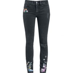 Alicja w Krainie Czarów Flowers Jeansy damskie czarny. Czarne jeansy damskie marki Alicja w Krainie Czarów, z jeansu. Za 284,90 zł.