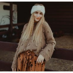 Sweter Mimmi Damski Brąz. Swetry damskie Pakamera, bez wzorów, z jedwabiu, bez rękawów, bez kaptura. Za 649,00 zł.