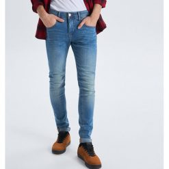 Jeansy Skinny - Turkusowy. Niebieskie jeansy męskie marki Cropp. Za 119,99 zł.