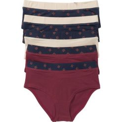 Figi panty maxi (5 par) bonprix ciemnoniebieski + beżowy + jeżynowy + z nadrukiem. Niebieskie panty damskie bonprix, z nadrukiem. Za 37,45 zł.