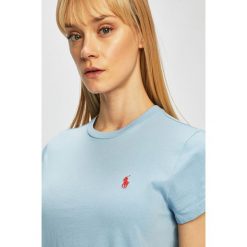 Polo Ralph Lauren - Top. Niebieskie bluzki damskie Polo Ralph Lauren, s, bez wzorów, z bawełny, z okrągłym kołnierzem. W wyprzedaży za 179,90 zł.