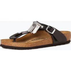 Sandały damskie: Birkenstock - Sandały damskie z dodatkiem skóry – Gizeh Fringe, czarny