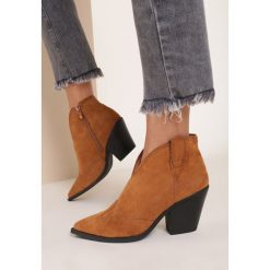 Camelowe Botki Catless. Brązowe botki damskie Renee, bez obcasa, na obcasie, bez zapięcia. Za 149,99 zł.