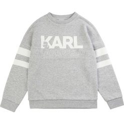 Karl Lagerfeld - Bluza dziecięca 114-150 cm. Niebieskie bluzy chłopięce KARL LAGERFELD, z nadrukiem, z elastanu, bez rękawów, z kapturem. W wyprzedaży za 219,90 zł.