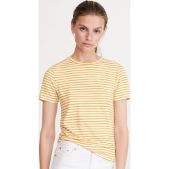 T-shirt w paski - Żółty. Żółte t-shirty damskie Reserved, s, w paski, bez kołnierzyka. W wyprzedaży za 19,99 zł.