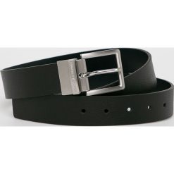 Armani Exchange - Pasek skórzany. Czarne paski męskie Armani Exchange, w paski, ze skóry. W wyprzedaży za 299,90 zł.