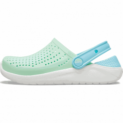 Crocs buty dziewczęce LiteRide Clog K Neo Mint/White 205964-3TM-J1 32-33 zielone. Zielone sandały dziewczęce Crocs, z materiału, z paskami. Za 209,00 zł.