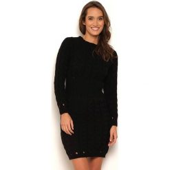 Sukienka "Janice" w kolorze czarnym. Czarne sukienki damskie Manoukian, s, z wełny, z okrągłym kołnierzem, midi. W wyprzedaży za 109,95 zł.