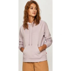 Levi's - Bluza. Fioletowe bluzy damskie Levi's®, s, z nadrukiem, z bawełny, z długim rękawem, długie, z kapturem. Za 319,90 zł.
