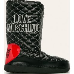 Love Moschino - Śniegowce. Czarne śniegowce damskie Love Moschino, z gumy, bez zapięcia. W wyprzedaży za 399,90 zł.