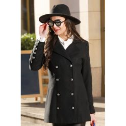 Płaszcz damski BERGANA BLACK. Czarne kurtki damskie IVET, na jesień, xl, bez wzorów, eleganckie. W wyprzedaży za 129,00 zł.