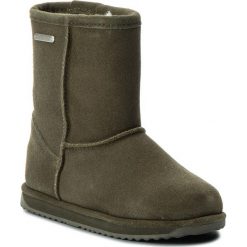 Buty EMU AUSTRALIA - Brumby Lo K10773 Khaki. Zielone kozaki dziewczęce EMU Australia, bez wzorów, z wełny, bez obcasa. W wyprzedaży za 279,00 zł.