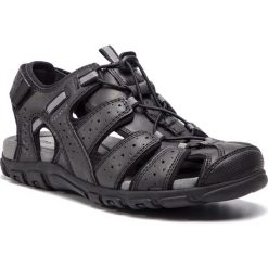 Sandały GEOX - U S.Strada B U6224B 0MEBC C9999 Black. Czarne klapki męskie Geox, ze skóry ekologicznej, bez zapięcia. W wyprzedaży za 239,00 zł.