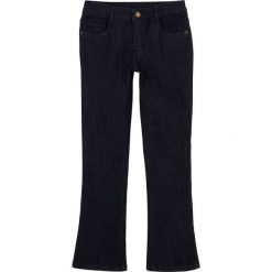 Dżinsy dziewczęce BOOTCUT bonprix ciemnoniebieski "stone". Niebieskie spodnie dziewczęce bonprix, bez wzorów, z jeansu. Za 79,99 zł.