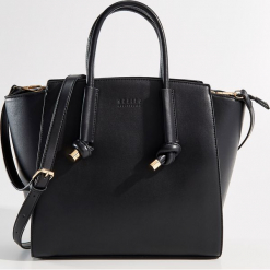 Torba city bag z wiązanymi uchwytami - Czarny. Czarne torebki klasyczne damskie Mohito. Za 139,99 zł.
