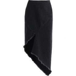 Spódniczki jeansowe: Topshop BOUTIQUE SPIRAL SKIRT Spódnica jeansowa black