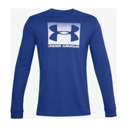 Under Armour Sportstyle Boxed Koszulka Niebieski. Niebieskie podkoszulki męskie Under Armour, l, z haftami, z bawełny, bez kołnierzyka, długie. Za 137,95 zł.