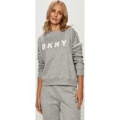Dkny - Bluza piżamowa. Szare piżamy damskie DKNY, s, z aplikacjami, z elastanu, bez rękawów. Za 329,90 zł.
