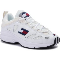 Sneakersy TOMMY JEANS - Retro Sneaker EM0EM00344 White 100. Białe sneakersy męskie Tommy Jeans, na co dzień, bez wzorów, z jeansu, eleganckie, bez zapięcia. Za 539,00 zł.