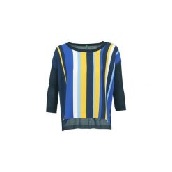 Swetry Benetton OVEZAK. Niebieskie swetry damskie Benetton, s, bez wzorów, bez rękawów, bez kaptura. W wyprzedaży za 153,30 zł.