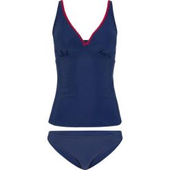 Tankini (2 części) bonprix ciemnoniebiesko-czerwony. Niebieskie stroje kąpielowe damskie bonprix, bez wzorów. Za 109,99 zł.