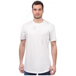 T-shirty męskie: Brave Soul T-Shirt Męski Benji L Biały