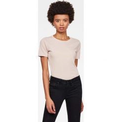 G-Star Raw - T-shirt. Różowe bluzki damskie G-Star RAW, s, bez wzorów, z bawełny, retro, z okrągłym kołnierzem. W wyprzedaży za 99,90 zł.