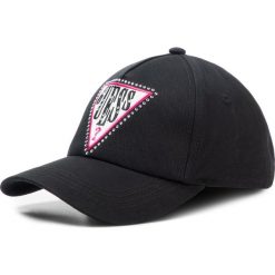 Czapka z daszkiem GUESS - J01Z00 WBKI0 JBLK. Czarne czapki damskie Guess, z aplikacjami, z bawełny. Za 89,00 zł.