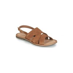 Sandały Kickers DILANI. Pomarańczowe sandały damskie marki Kickers, bez wzorów, bez obcasa, bez zapięcia. Za 259,00 zł.